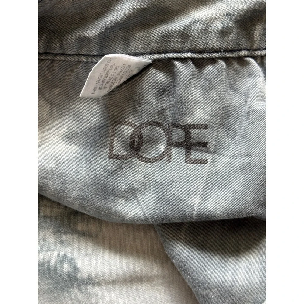 DOPE Mens Distressed Moto Biker Jeans Ribbed Denim Pants Size 38 - Picture 8 of 10